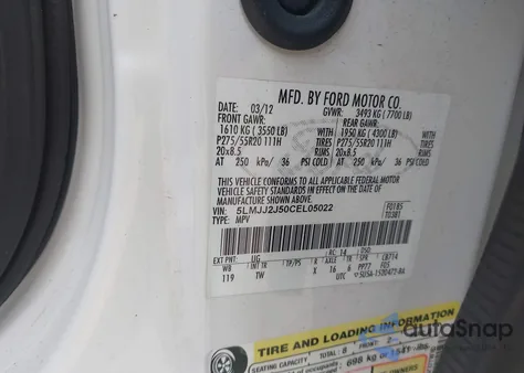 2012 Lincoln Navigator from USA, damaged, VIN 5LMJJ2J50CEL05022